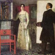 Franz von Stuck Selbstportrat des Malers und seiner Frau im Atelier Spain oil painting artist